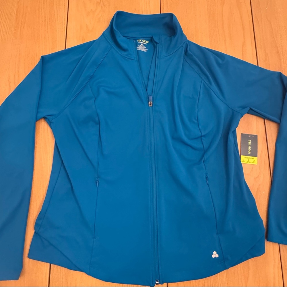 Tek Gear Women's Blue Full-Zip Jacket size XL